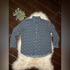 Alan Flusser paisley print button down sz XL